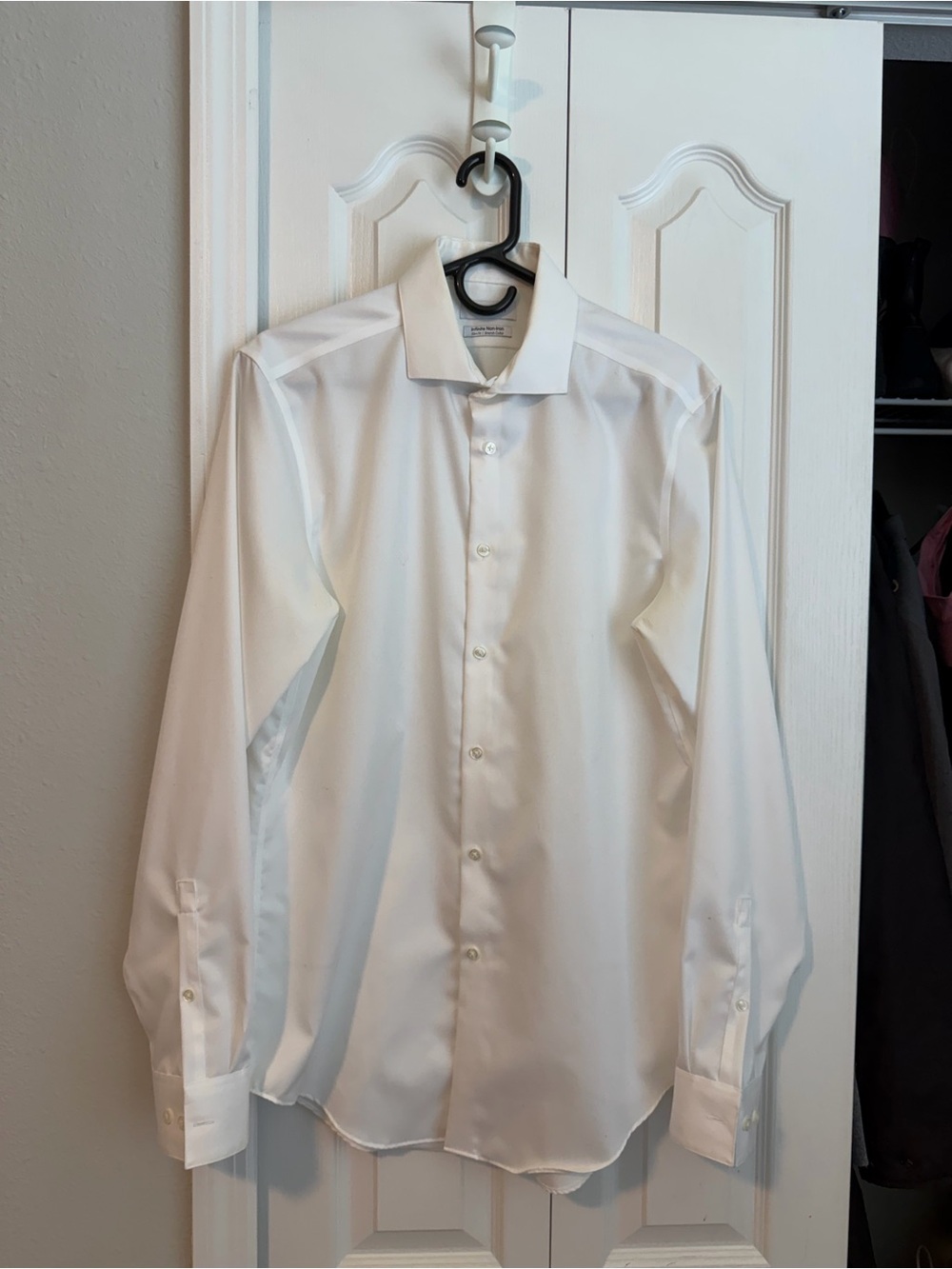 Calvin Klein Men's White Button-Down Dress Shirt